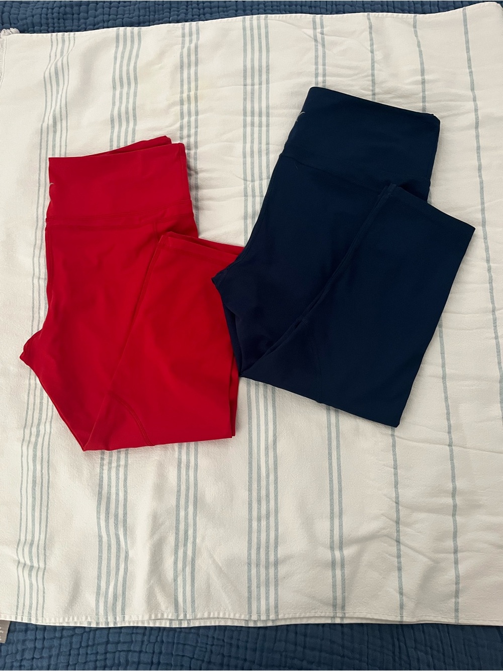 ZYIA Women’s Active Leggings - Red & Navy